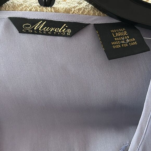 NWT Mureli Embroidered Sheer Silk Tunic Top - Picture 9 of 10